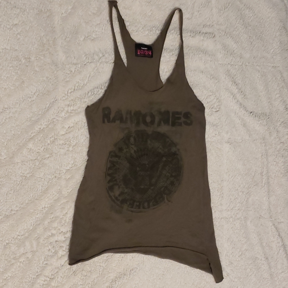 Ramones distressed tank